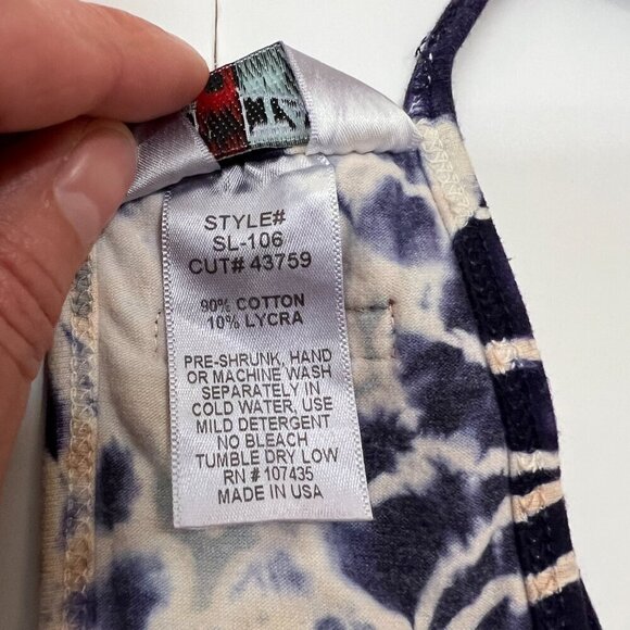 Hard Tail Tie Dye Active Workout 2 in 1 Built in Bra & Racer Back Tank Top Sz S - Picture 11 of 11